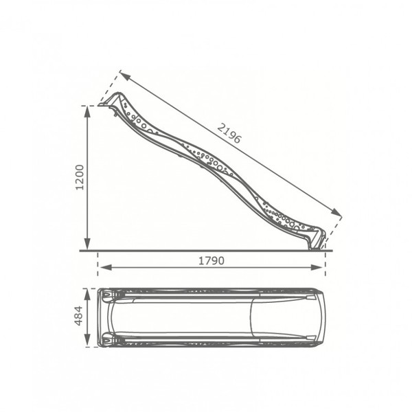 Glissière toboggan Yulvo double vague vert