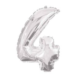 Ballon Chiffre 4 Argent