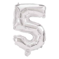 Ballon Chiffre 5 Argent