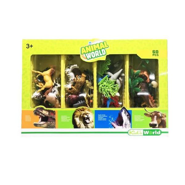 Coffret 4 en 1 figurines monde animal