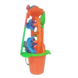 Seau de plage avec moulin et accessoires