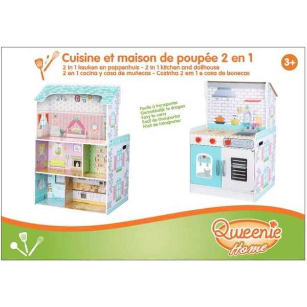 Cuisine et maison de poupées en bois 