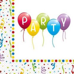 Set de 20 seviettes 33x33 cm BALLOONS PARTY