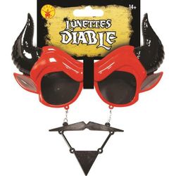 Lunettes + moustache & Barbichette Diable    