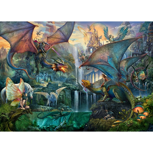 Puzzle 9000 pièces - La forêt magique des dragons