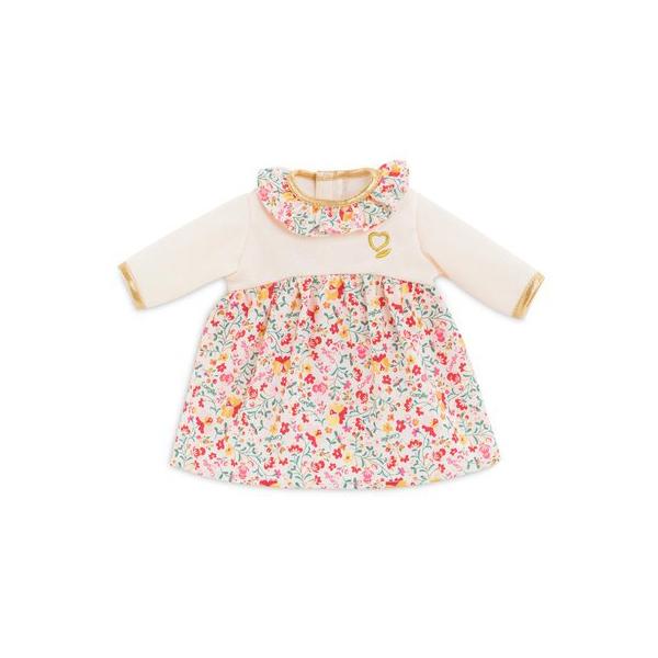 Robe Hiver en Fleurs pour petit poupon de 30 cm