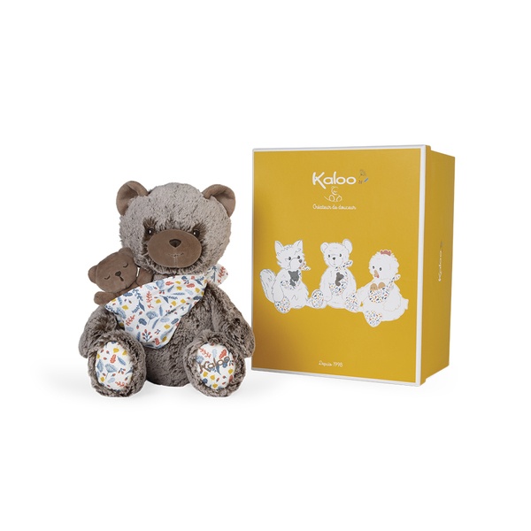 Peluche Papa ours Oscar 35 cm - Linoo