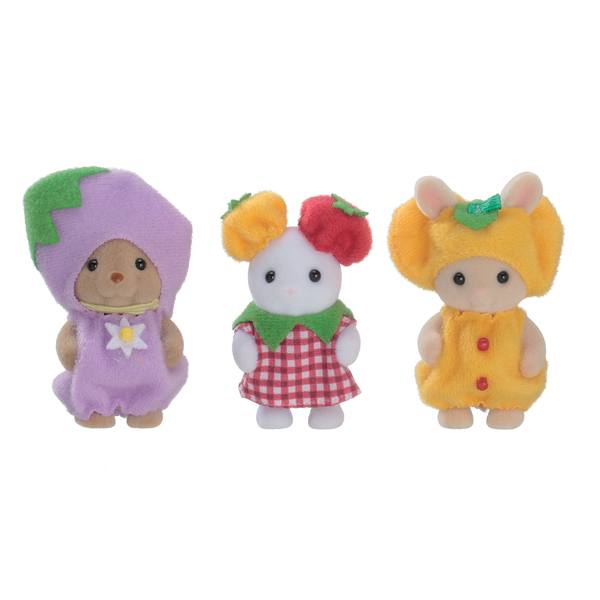 Sylvanian Families - 5592 - Trio de bébés déguisés en légumes 