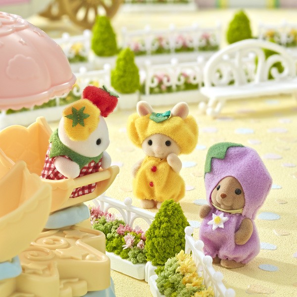 Sylvanian Families - 5592 - Trio de bébés déguisés en légumes 