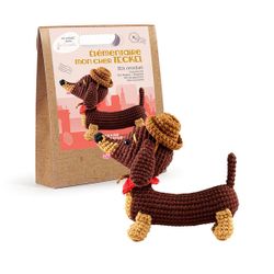 Kit DIY crochet Amigurumi - Teckel 18cm