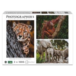 3 puzzles animaux sauvage 1000p (Léopard)