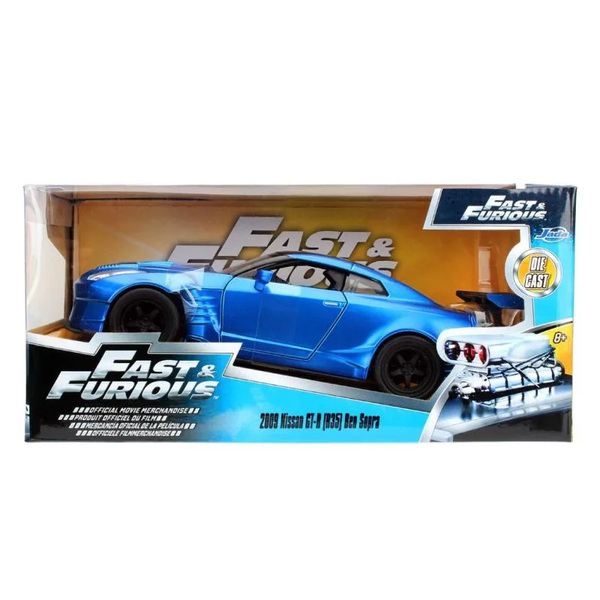 Fast & Furious Nissan GT-R Ben Sopra bleue métallisée 1/24