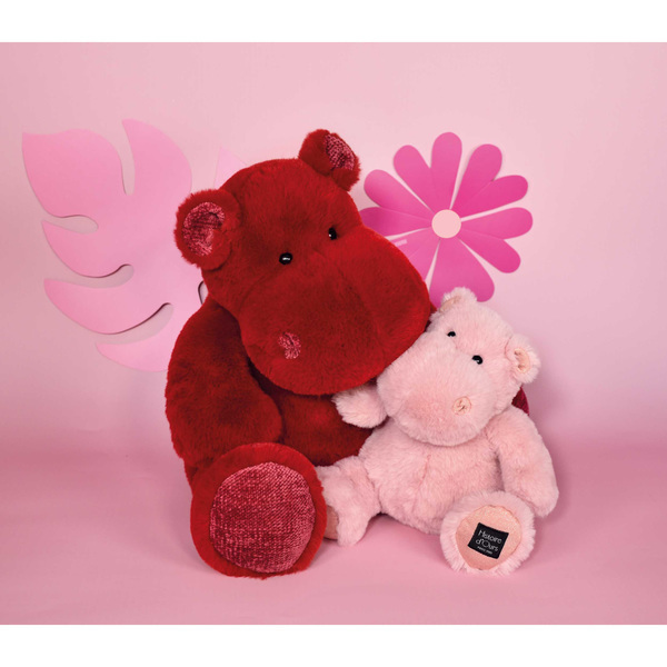 Peluche Hippo Hip Kiss rouge 25cm