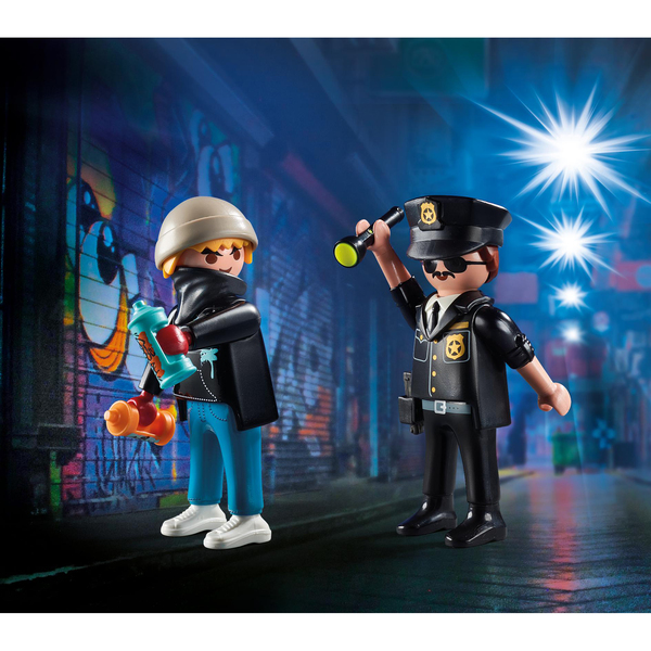 70822 - Playmobil Duo Policier et taggeur 