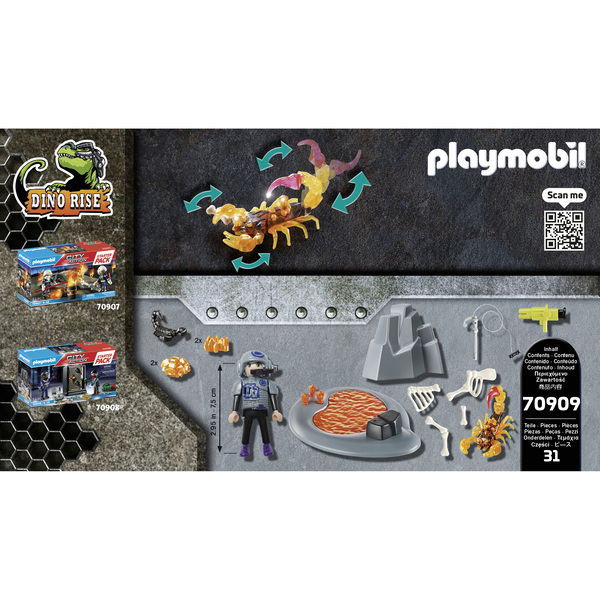 70909 - Playmobil Dino Rise - Starter Pack Agent avec scorpion de feu