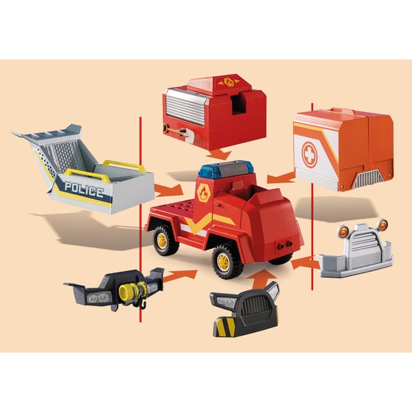 70914 - Playmobil Duck On Call - Véhicule de pompier