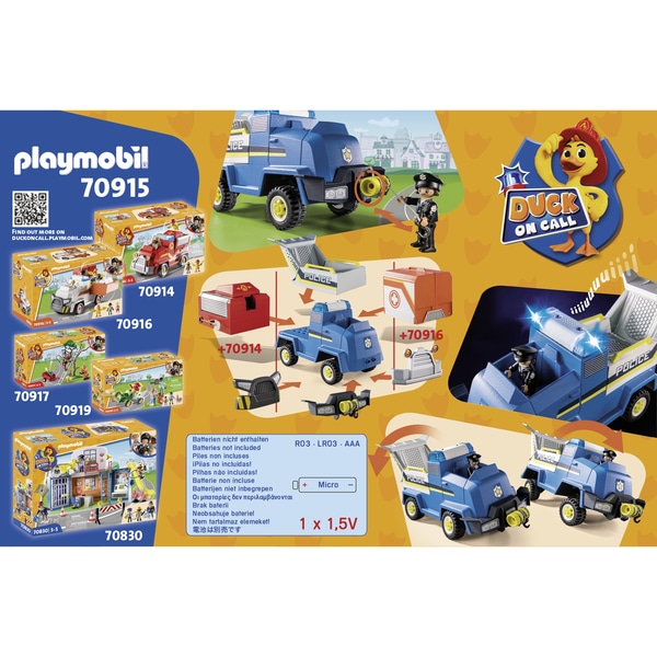 70915 - Playmobil Duck On Call - Véhicule de police