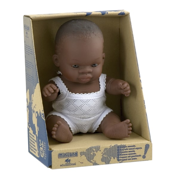 Poupon fille africaine Miniland 21 cm