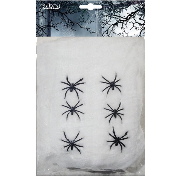 Toile d araignée et araignées - 100 g - lot de 6