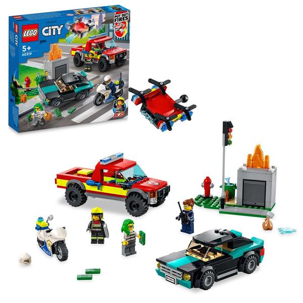 60319 - LEGO® City - Le sauvetage des pompiers et la course-poursuite de la police