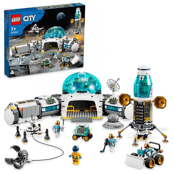 LEGO 60348 City Le Vehicule D'Exploration Lunaire. Jouet Espace Inspire de  la NASA des 6 Ans. Avec 3 Minifigures d'Astronautes 864533