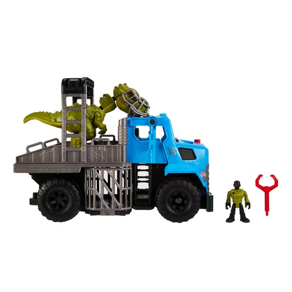 JURASSIC WORLD Colo du crétacé Le camion transporteur de Dinosaure avec Yaz  Imaginext 