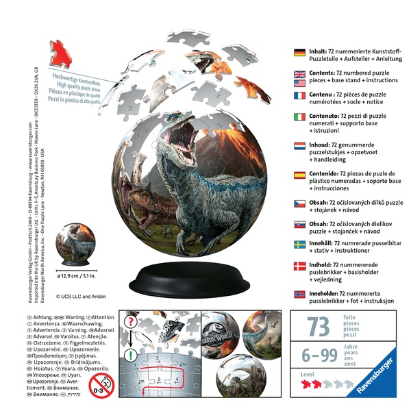 Puzzle 3D rond - Jurassic World