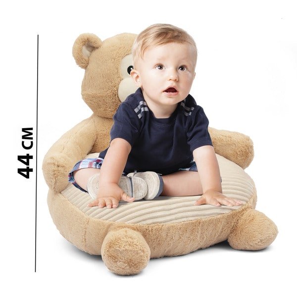 Fauteuil ours en peluche beige