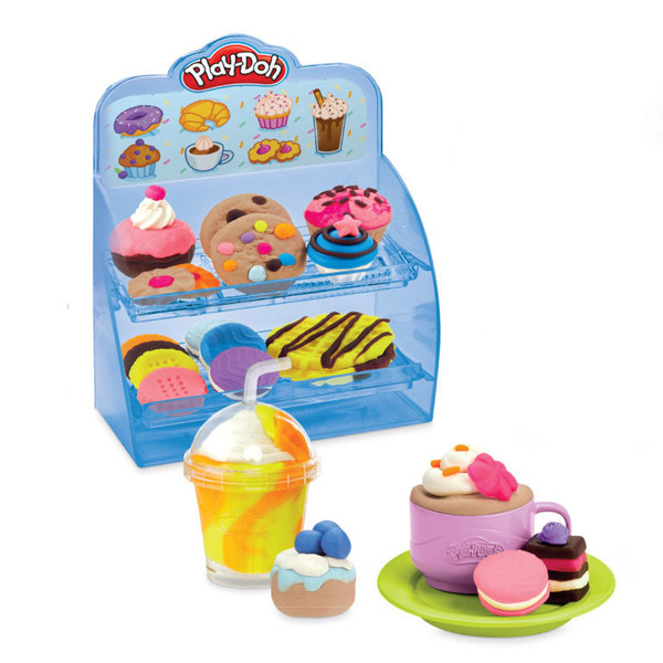 Play-Doh Kitchen Creations Mon super café, 20 accessoires et 8 pots de pâte  à modeler, jouet culinaire : : Jouets