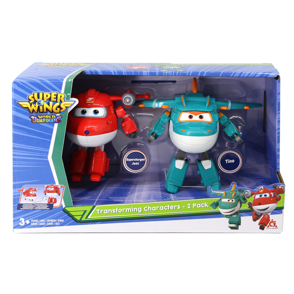 Figurines Super Wings Transforming 12 cm Jett et Dino