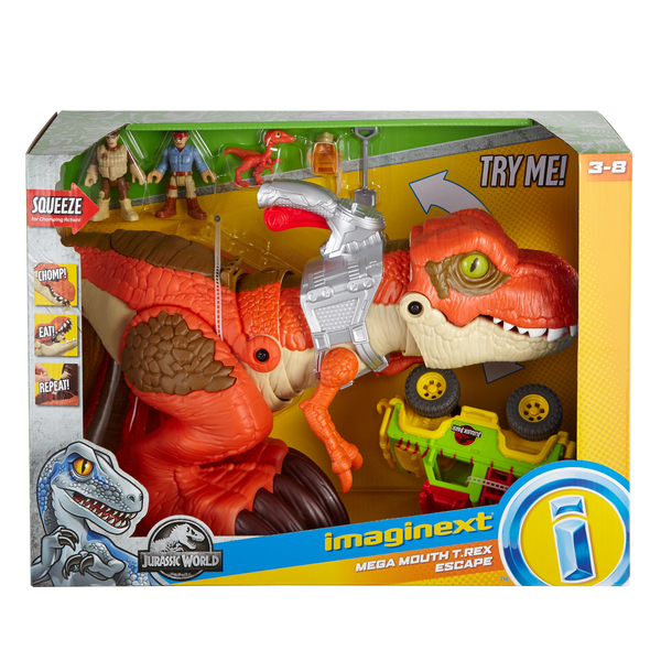 Dinosaure T-Rex Mega Machoire & Dr Grant 4x4