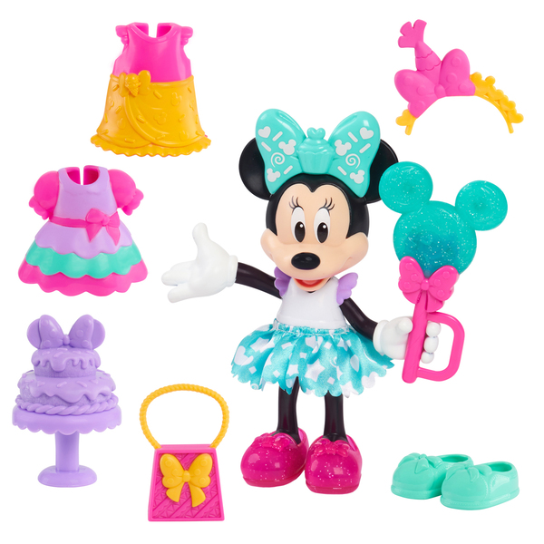 Figurine Minnie articulée 15 cm et ses accessoires - Disney