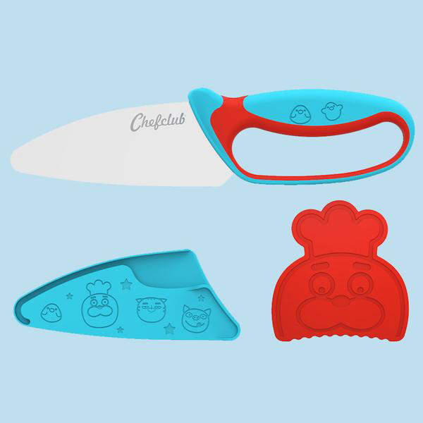 Couteau Chefclub Kids bleu et rouge