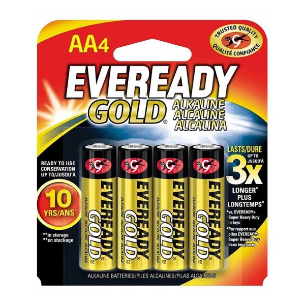 4 Piles Eveready Gold LR06 (AA) alcalines 1.5V
