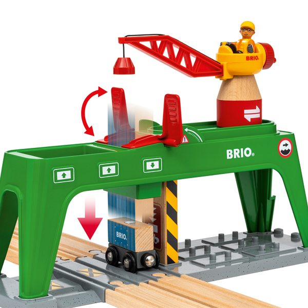 Brio World 33996 - Grue double voie de chargement