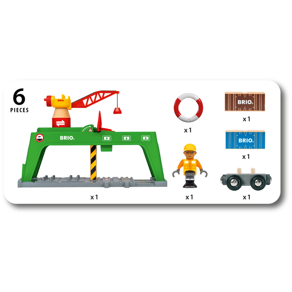 Brio World 33996 - Grue double voie de chargement