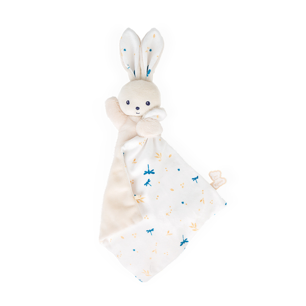 Doudou lapin carré douceur blanc délicat