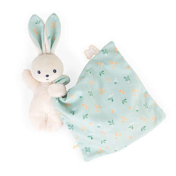 Doudou lapin carré douceur bouquet d'agrumes