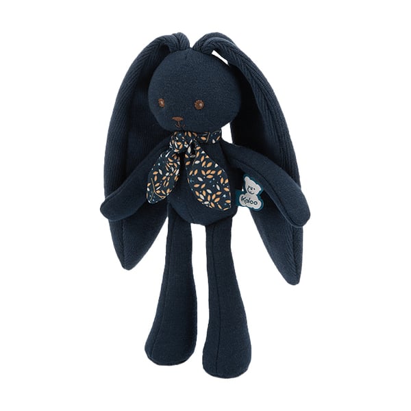 Doudou Lapinoo pantin lapin bleu nuit 25 cm