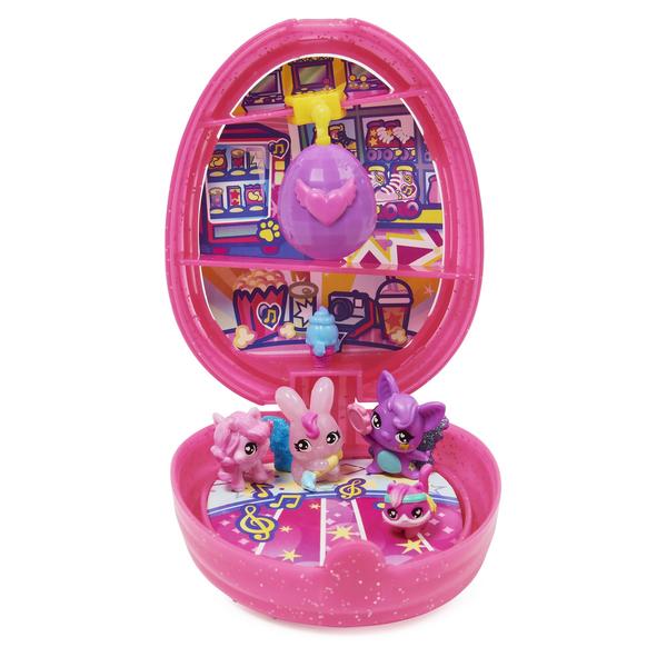 Œuf Mystère - Coffret de 4 figurines (3 enfants + 1 bébé) - Hatchimals Familles