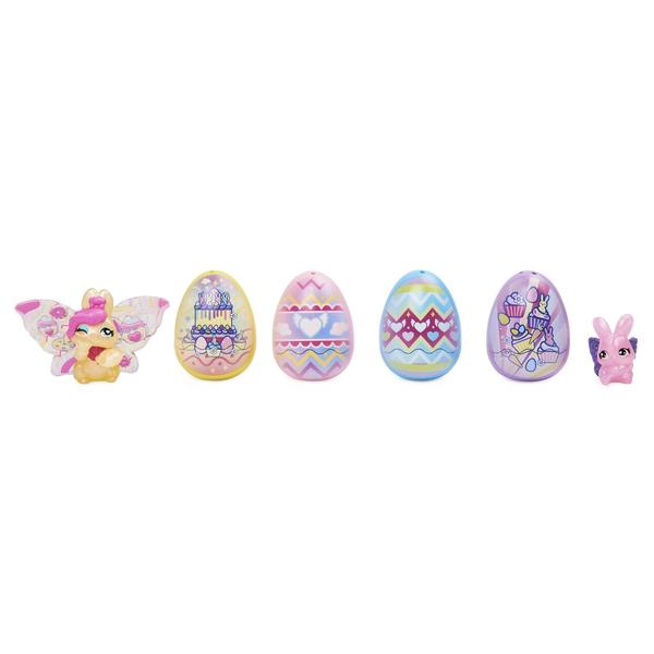 Panier de 4 œufs surprises + 2 figurines - Hatchimals Familles