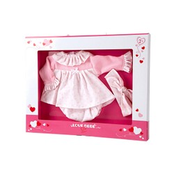 Vêtement de poupon bébé Reborn tenue rose 40-45 cm
