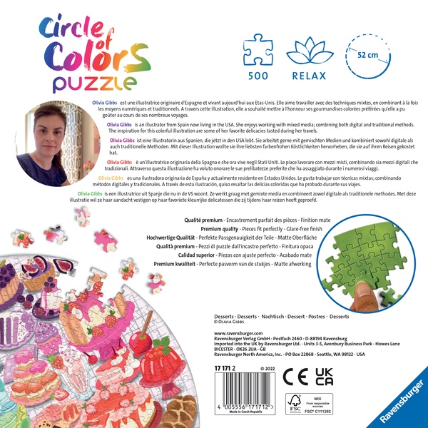 Puzzle rond 500 pièces - Desserts