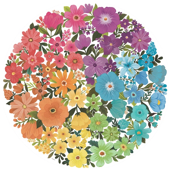 Puzzle rond 500 pièces - Fleurs