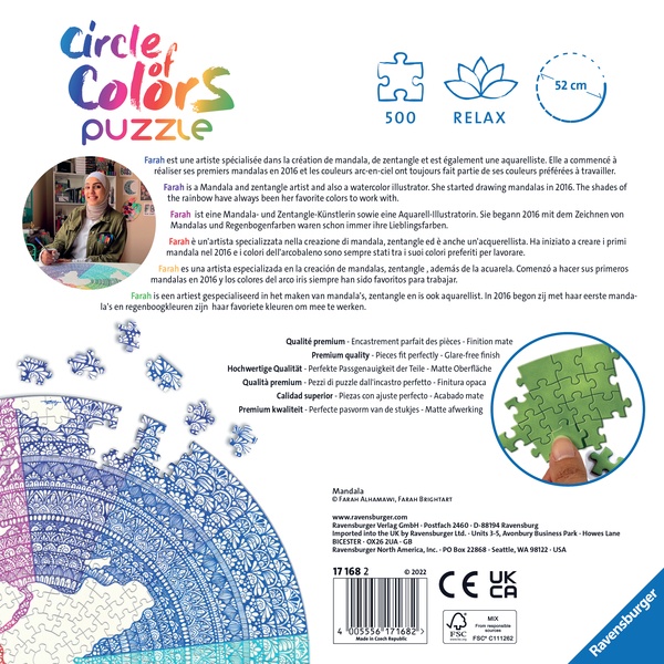 Puzzle rond 500 pièces - Mandala