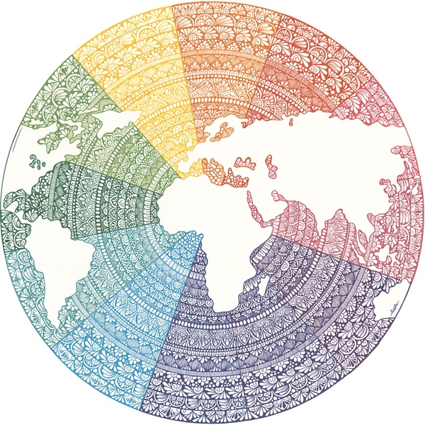 Puzzle rond 500 pièces - Mandala