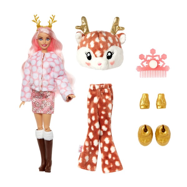 Poupée Barbie Cutie Reveal Loup Mattel : King Jouet, Barbie et poupées  mannequin Mattel - Poupées Poupons