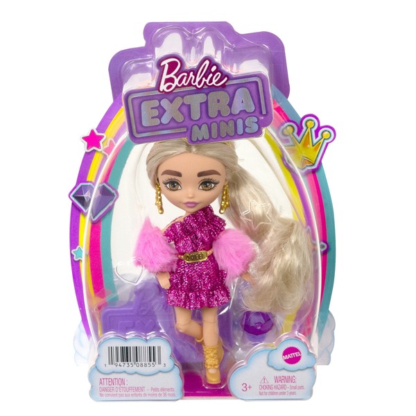 Poupée Barbie Extra Mini robe à paillettes