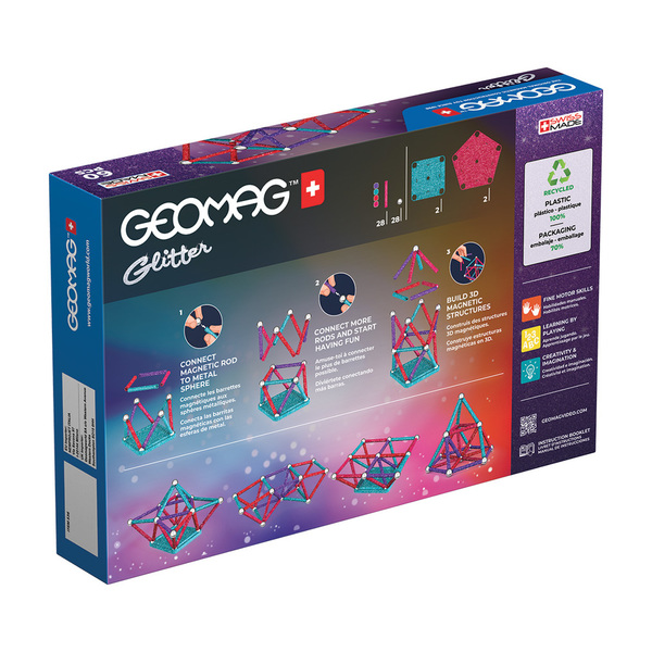 Geomag Glitter - Ecofriendly 60 pièces