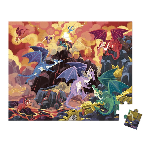 Puzzle 54 pièces - Terre de dragons